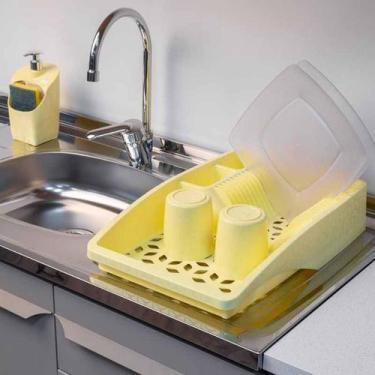 Imagem de Escorredor De Louças Cozinha Pratos E Talheres De Plástico Slim Uz - U
