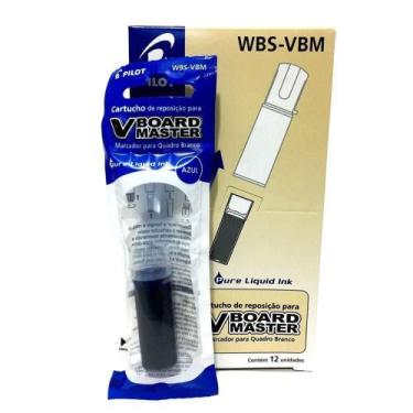 Imagem de Refil para pincel marcador quadro branco azul caixa com 12un - Pilot