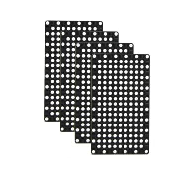 Imagem de SSHLKBB Technical Panel 19x11 Classic Building Base Plates for Building Bricks Compatible with Major Brands Technical Parts Black （4pcs）