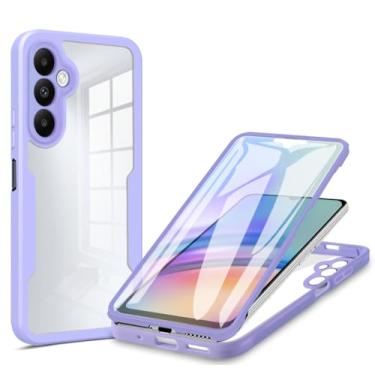Imagem de Capa compatível com Samsung Galaxy A05s, capa com protetor de tela integrado compatível com Samsung SM-A057F/DS Galaxy A05s / SM-A057G/DSN SM-A057M/DS capa roxa
