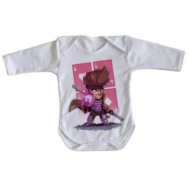 Imagem de body nenê criança roupa bebê manga longa Gambit xmen  - Empório Dutra,