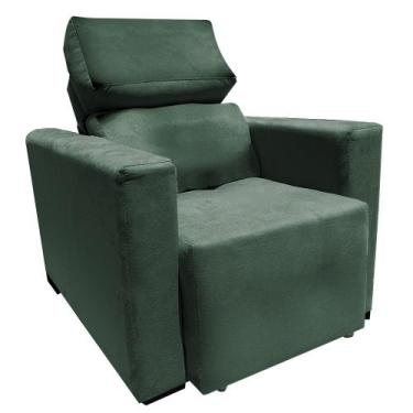 Imagem de Poltrona Amamentação Retratil e Reclinavel Florença Verde - Beatriz De