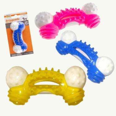 Imagem de Brinquedo Cachorro Osso de Nylon Premium - Lojas Edri, Rosa