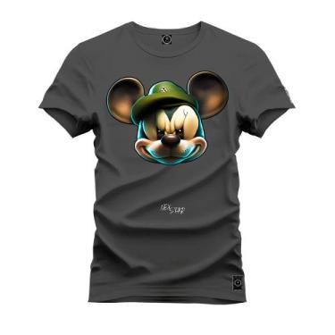 Imagem de Camiseta Malha Premium Estampada Unissex Rato Boné - Nexstar, M, Grafi