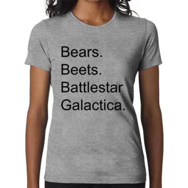 Imagem de Baby Look Bears. Beets. Battlestar Galactica. - Foca na Moda, Cinza, M
