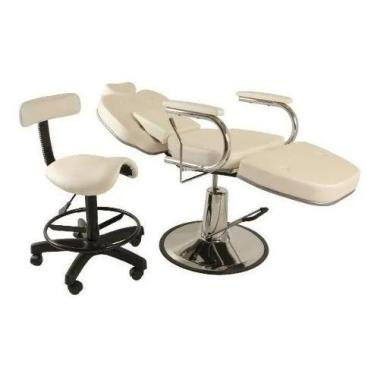 Imagem de Poltrona Cadeira Top Hidraulica Reclinavel +mocho Sela - jl moveis, be