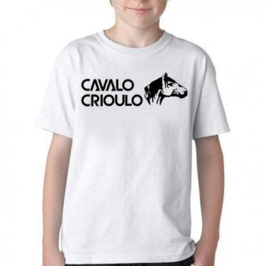Imagem de Camiseta Infantil ou adulto Cavalo Criolo médio Blusa Criança todos ta
