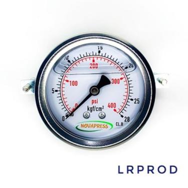 Imagem de Manômetro horizontal -diam.63mm (2. 1/2 ) com escala de 0-28 KGF/CM2 x