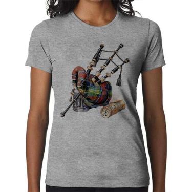 Imagem de Baby Look Gaita de Foles - Foca na Moda, Cinza, G