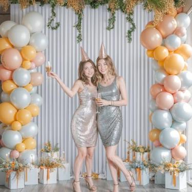 Imagem de Cortina de pano de fundo cinza prata para festas casamento sem rugas cortinas cinza prata cortinas de pano de fundo decoração de tecido para festa de aniversário chá de bebê 1,5 m x 2,1 m, 2 painéis