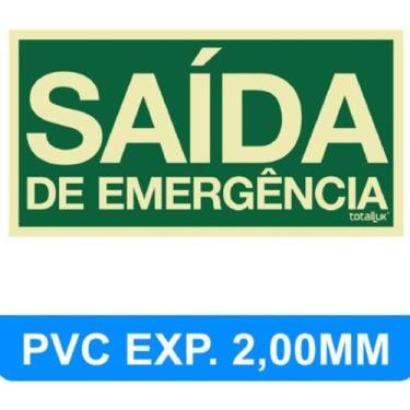 Imagem de Placa de sinalização pvc exp 2mm 200x105 saída de emergência - LAGGE A