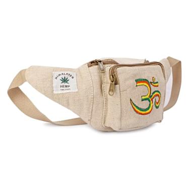 Imagem de Pochete de cânhamo, cintura ajustável e vários bolsos, bolsa de cintura e para todos os fins, Bege, Projetado - 2