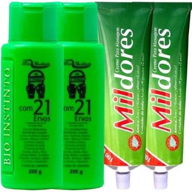 Imagem de Kit 2 Creme Para Massagem Mildores 100G 2 Gel Detonador 100G - Bio Ins