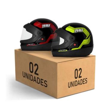 Imagem de Kit 2 Capacetes Sport Moto 788 Fechados Pro Tork Masculino Feminino Se