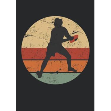 Imagem de Notizbuch A5 liniert mit Softcover Design: Retro Disc Golf Ultimate Frisbee Geschenk Discgolf: 120 linierte DIN A5 Seiten