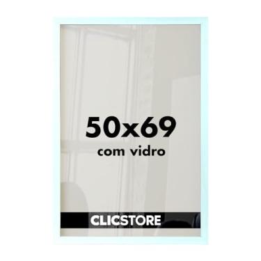 Imagem de Moldura para Quebra Cabeça Grow Puzzle 1000 peças 50x69 cm com Vidro Decoração Interiores Parede Sala Escritório Office (Branco)