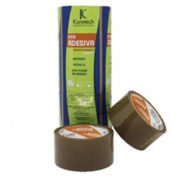 Imagem de Fita Adesiva Marrom Koretech Embalagem 48x45mm Pacote C/5 Unidades