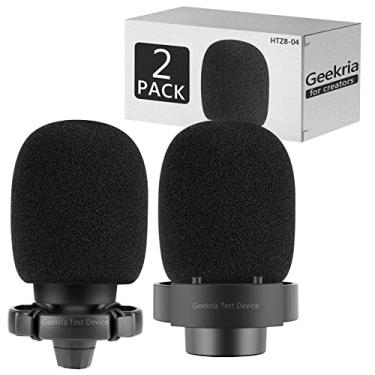 Imagem de Geekria Para criadores de espuma para para-brisas compatível com FIFINE AmpliGame A6, A6V, A6T, A8 Capa de espuma antipop para microfone, capa de vento de microfone, filtro de espuma de esponja
