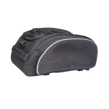 Imagem de UGPLM Saco de bicicleta Bolsa de banco traseiro traseiro Backseat Bolsa de ombro Multiplico Biciclo Panier Bag Pannier para Viajar Comprando Compras, Preto