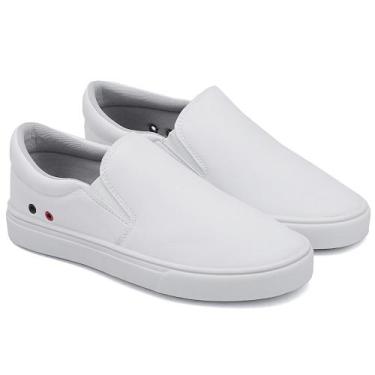 Imagem de Tênis Sapatênis Iate Slip on Calce Fácil Original Hype Shoes Branco Co