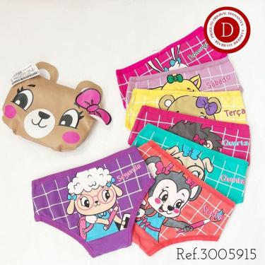 Imagem de Kit 7 Calcinhas Semaninha Diamantes Lingerie