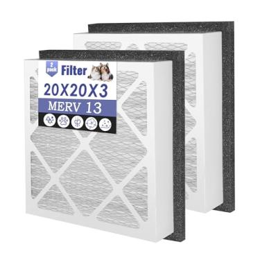 Imagem de Filtro de substituição MERV 13 de 20 x 20 x 3 compatível com Zephyr VGF Series 20 x 20 x 3 filtro de grade de ar para toda a casa, inclui 2 pacotes de filtros de forno de sistema de filtragem de ar