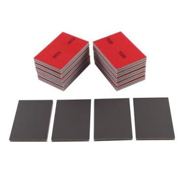 Imagem de 24 peças de esponja de lixa de 1500 grãos, bloco de lixamento molhado e seco 10 x 7,6 cm, papel de areia reutilizável para paredes de drywall de madeira de metal, pintura automotiva de pedra, plástico