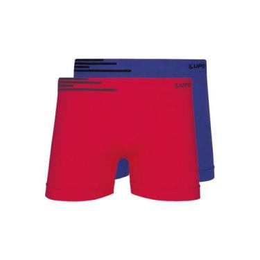 Imagem de Kit com 2 Cuecas Boxer Lupo 436-002 Colorido, Vermelho, GG