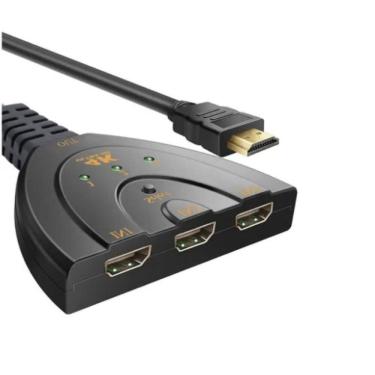 Imagem de Adaptador Multiplicador Hub Switch Hdmi 3X1 Splitter 4K 3D