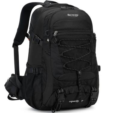 Imagem de Mochila de caminhada BOVIP 40L impermeável leve preta
