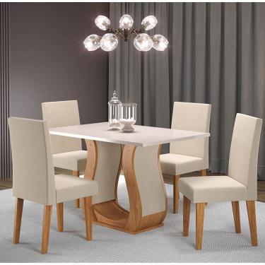 Imagem de Mesa De Jantar Retangular Sure Com 4 Cadeiras Venus - Casa Giulia