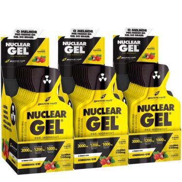 Imagem de Kit 3x Pre Treino Nuclear Rush Gel  30 Sachês Bodyaction, Guaraná