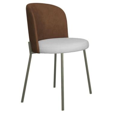 Imagem de Cadeira Decorativa Elegance Base Titanium material sintético Caramelo/