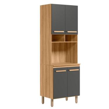 Imagem de Paneleiro Duplo Intenza com 4 Portas e Nicho para Microondas - Mega Fa