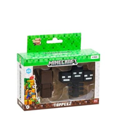 Imagem de Kit Pack Brinquedo 2 Bonecos Ação Minecraft 3D Colecionáveis