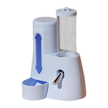 Imagem de Ｂｅｓｇａ Dispensador Automático de Hamster Hamster Hamster Hamster Water Garrafa Anti -deslizamento Tigela de Alimentação para Cobaia Porco Hedgehog, azul,