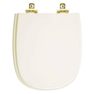 Imagem de Assento Sanitário Soft Close Sabatini Palha Para Vaso Icasa Com Ferragem Dourada