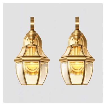 Imagem de Luminárias de parede de cobre retrô compatíveis com corredores, escadas, quarto e sala de estar (médias)