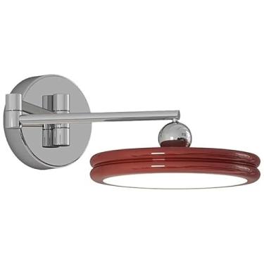 Imagem de Luminária de parede LED de 12 W com três cores e ajuste de direção, para corredor, escada e cabeceira, em acrílico de luxo, com criatividade (formato 4)