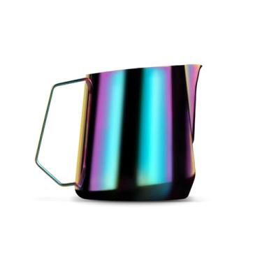 Imagem de MHW-3BOMBER Jarro para espumar leite de 600 ml com bico em forma de U - Jarra vaporizadora SUS 304 - Copo de arte latte cappuccino para barista - Corpo quadrilateral - P5185-OS