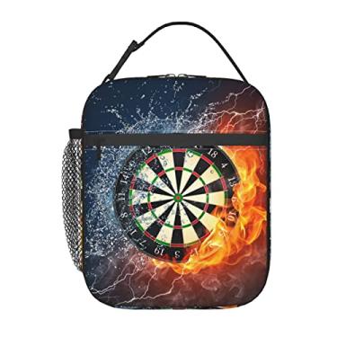 Imagem de Lancheira divertida para jogos de tabuleiro de dardos para meninos meninas lancheira reutilizável isolada portátil bolsa de refeição para crianças escola homens adultos trabalho viagem piquenique
