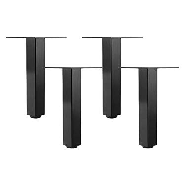 Imagem de Pernas de mesa, pernas de móveis, conjunto de pernas de mesa, altura ajustável de 06 mm, para armário de mesa sofá-cama, parafusos incluídos, 4 peças/8 cm/3,1 pol