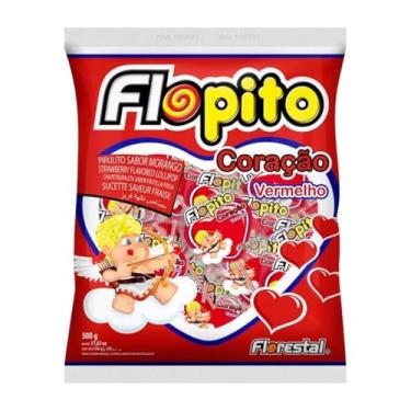Imagem de Pirulito Florestal Morango Com Açucar Sem Glúten 500 G 50 U
