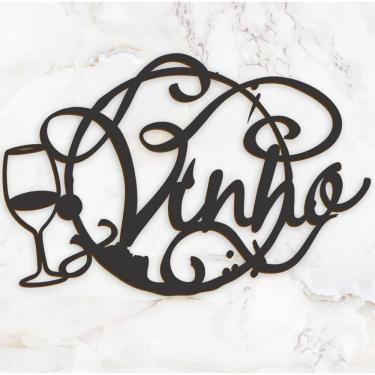 Imagem de Quadro Placa Vinho Parede Decoração Cantinho do Vinho Mdf Corte Laser