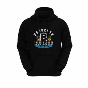 Imagem de Moletom Canguru Unissex Inverno Algodão Blusa de Frio Capuz Bolso-Unissex