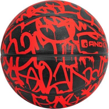 Imagem de AND1 Fantom Graffiti Rubber Basketball: Official Regulation Size 7 (74,9 cm) Rubber Basketball - Streetball Deep Channel Construção, Feita para Jogos de Basquete Interior e Exterior