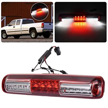 Imagem de Lâmpada de carga de luz de freio LED de montagem alta para 3ª terceira luz de freio à prova d'água substituição para Chevy Silverado/GMC Sierra 1500 2500 3500 HD, 07 Silverado/Sierra 1500 2500 3500 HD clássico vermelho/branco LED