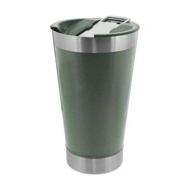 Imagem de Copo Aço Inox Térmico Com Tampa - Solução e Cia, Verde