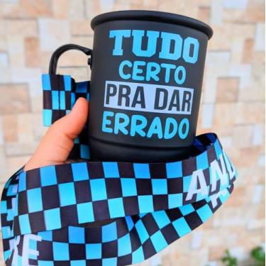 Imagem de Caneca de alumínio personalizada - Caneca de aluminio com tirante pers