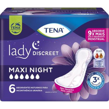 Imagem de Absorvente Geriátrico Tena Lady Discreet Maxi Night 6 unidades
